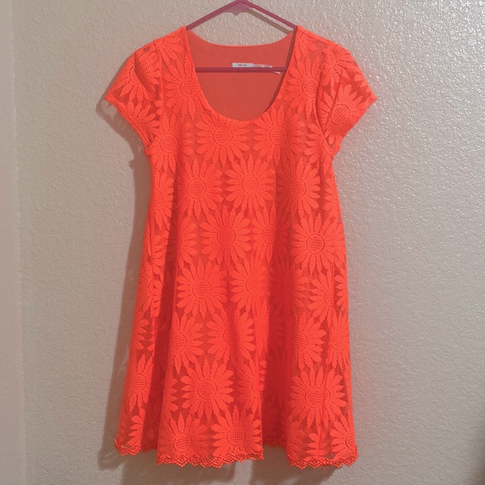Neon Lace Daisy Babydoll Dress